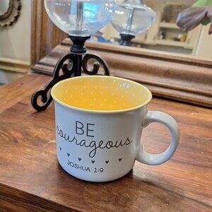 Inspirational Bible Verse Joshua 1:9 "Be Courageous" 24 Ounce 4" Mug MINT
